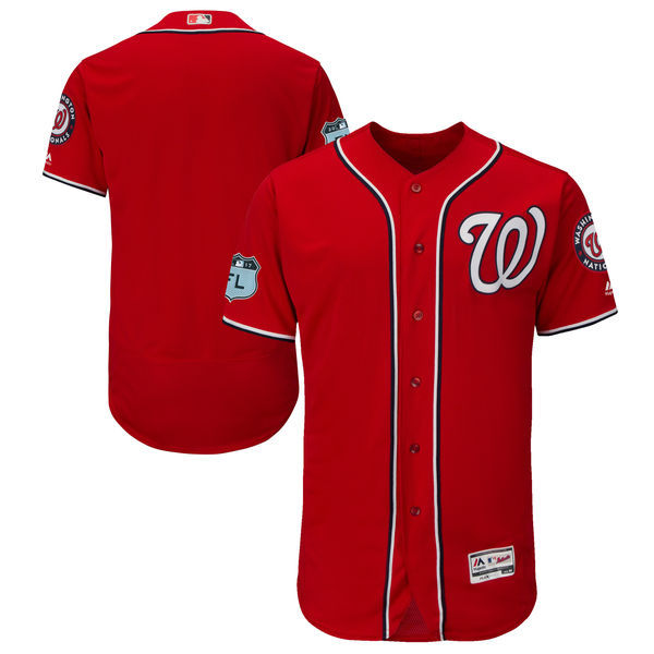 2017 MLB Washington Nationals Blank Red Jerseys